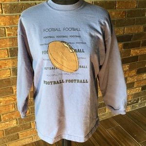 Size 14 purple Football sweatshirt, realistic feeling football 🏈 on front
